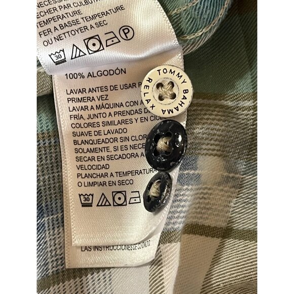 Tommy Bahama Mens Medium Walkabout Plaid Long Sleeve Button Front Shirt Air Blue - Picture 5 of 9